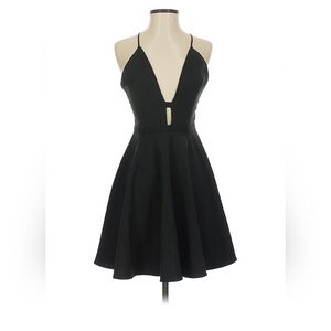 Elegant Black Halter Dress